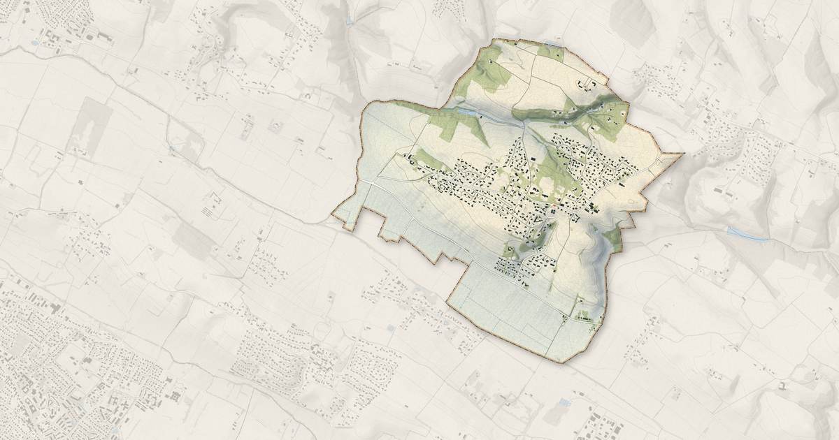 Portrait cartographique de Aigrefeuille : relief, eau, forêts, bâti et voies, calculés à partir des données de l'IGN