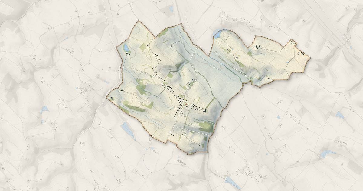 Portrait cartographique de Albiac : relief, eau, forêts, bâti et voies, calculés à partir des données de l'IGN