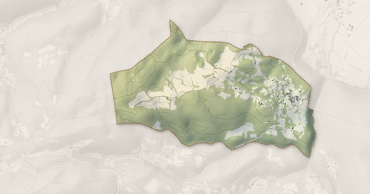 Portrait cartographique de Arbon : relief, eau, forêts, bâti et voies, calculés à partir des données de l'IGN