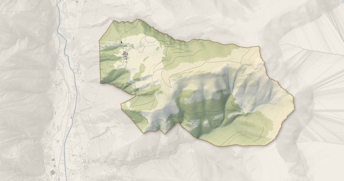 Portrait cartographique de Artigue : relief, eau, forêts, bâti et voies, calculés à partir des données de l'IGN
