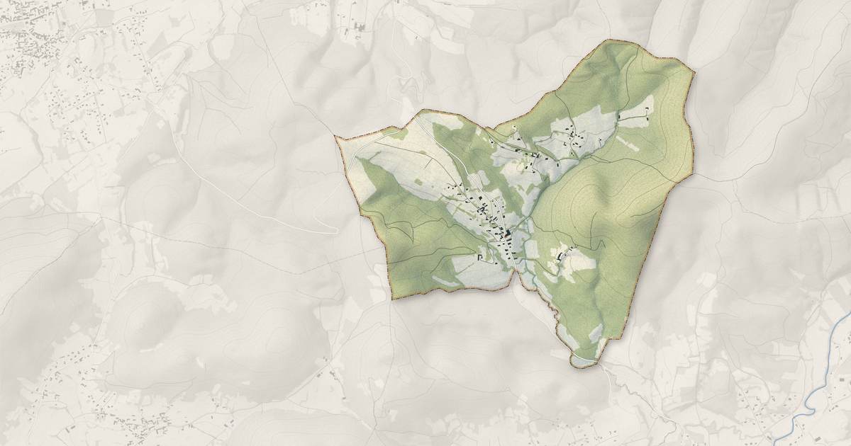 Portrait cartographique de Aspret-Sarrat : relief, eau, forêts, bâti et voies, calculés à partir des données de l'IGN