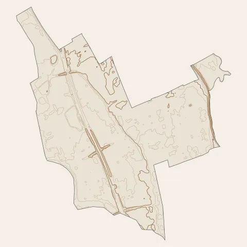 Aucamville : courbes de niveau