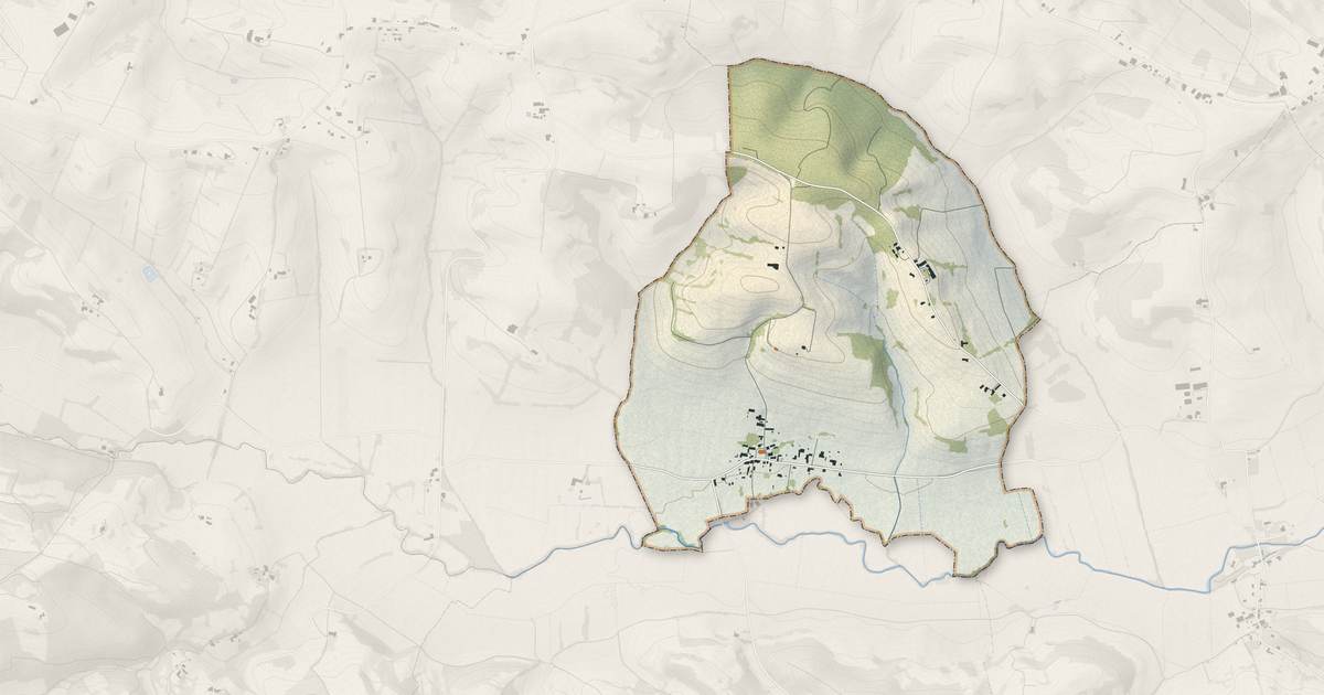 Portrait cartographique de Bachas : relief, eau, forêts, bâti et voies, calculés à partir des données de l'IGN