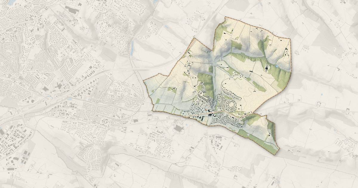 Portrait cartographique de Beaupuy : relief, eau, forêts, bâti et voies, calculés à partir des données de l'IGN