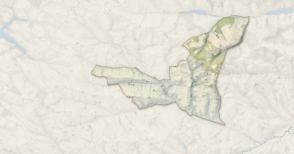 Portrait cartographique de Bellegarde-Sainte-Marie : relief, eau, forêts, bâti et voies, calculés à partir des données de l'IGN
