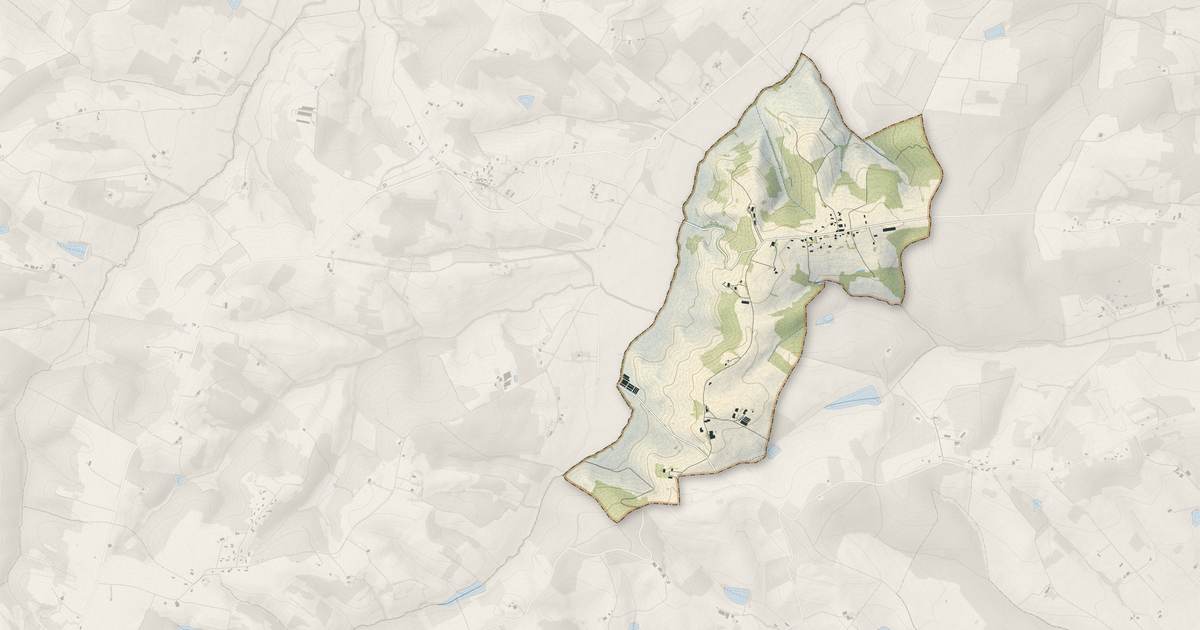 Portrait cartographique de Bellesserre : relief, eau, forêts, bâti et voies, calculés à partir des données de l'IGN