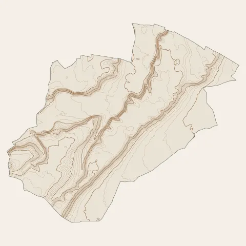 Bérat : courbes de niveau