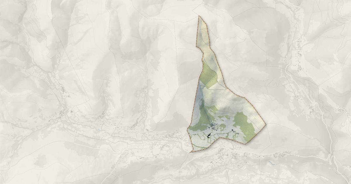Portrait cartographique de Billière : relief, eau, forêts, bâti et voies, calculés à partir des données de l'IGN