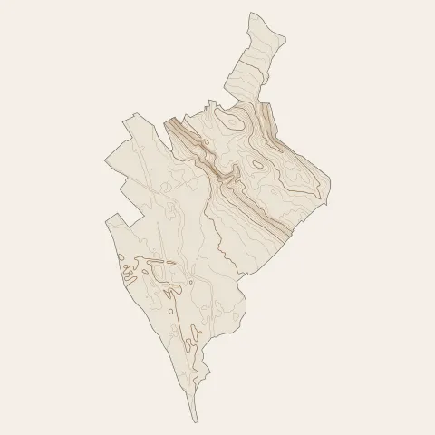 Bruguières : courbes de niveau