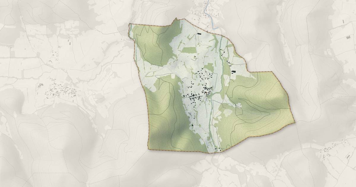 Portrait cartographique de Cabanac-Cazaux : relief, eau, forêts, bâti et voies, calculés à partir des données de l'IGN