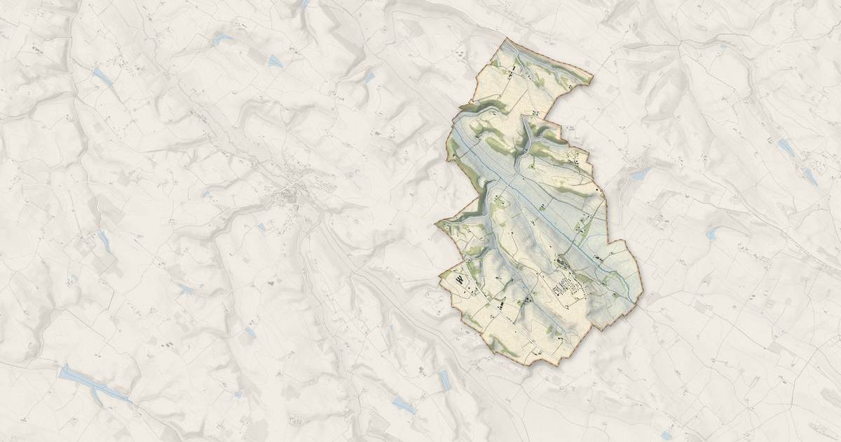 Portrait cartographique de Le Cabanial : relief, eau, forêts, bâti et voies, calculés à partir des données de l'IGN