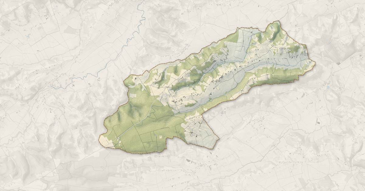 Portrait cartographique de Cardeilhac : relief, eau, forêts, bâti et voies, calculés à partir des données de l'IGN