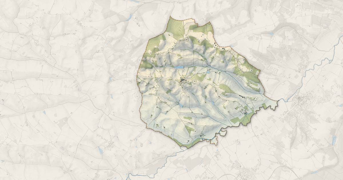 Portrait cartographique de Le Castéra : relief, eau, forêts, bâti et voies, calculés à partir des données de l'IGN