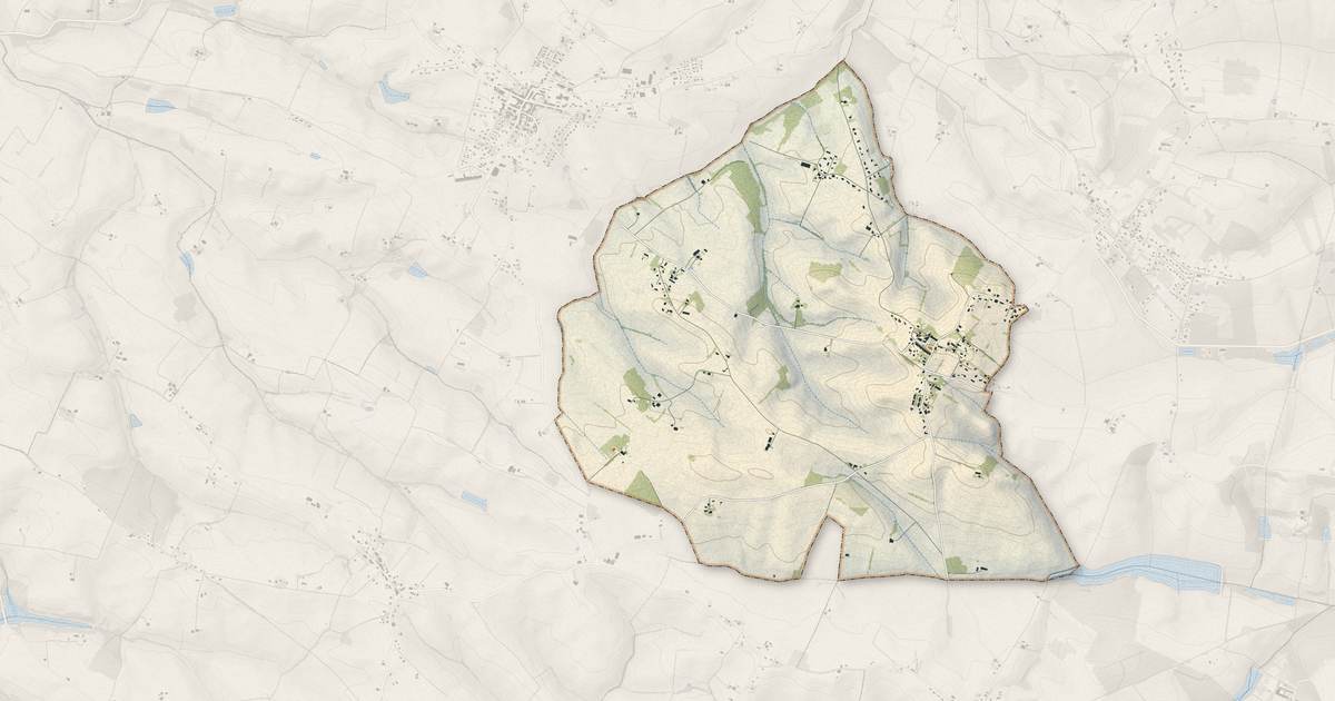 Portrait cartographique de Caubiac : relief, eau, forêts, bâti et voies, calculés à partir des données de l'IGN