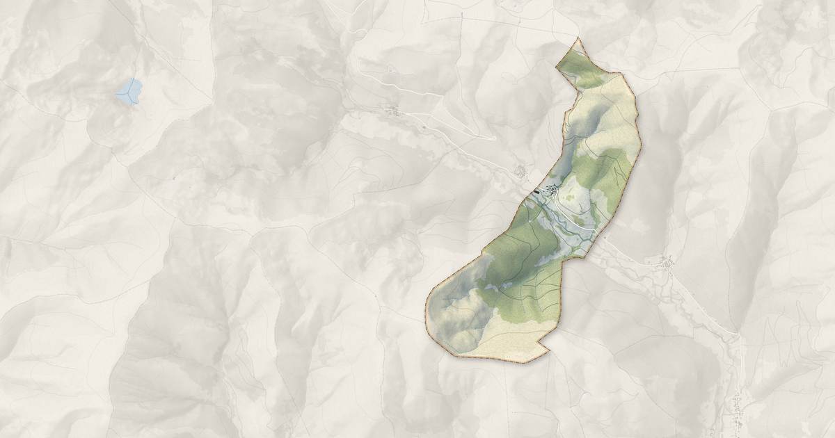 Portrait cartographique de Caubous : relief, eau, forêts, bâti et voies, calculés à partir des données de l'IGN