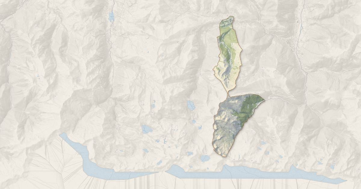 Portrait cartographique de Cazeaux-de-Larboust : relief, eau, forêts, bâti et voies, calculés à partir des données de l'IGN