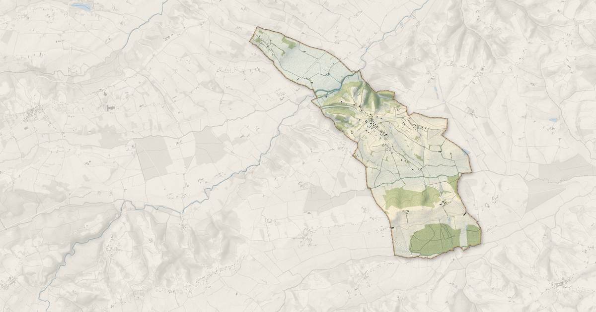 Portrait cartographique de Ciadoux : relief, eau, forêts, bâti et voies, calculés à partir des données de l'IGN