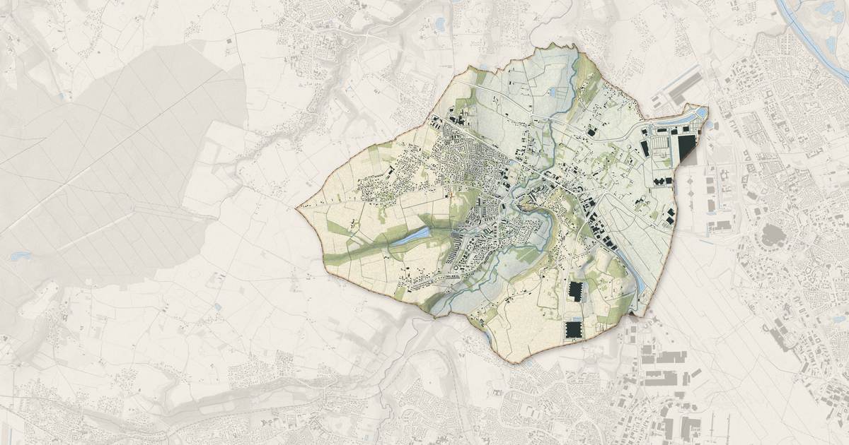 Portrait cartographique de Cornebarrieu : relief, eau, forêts, bâti et voies, calculés à partir des données de l'IGN