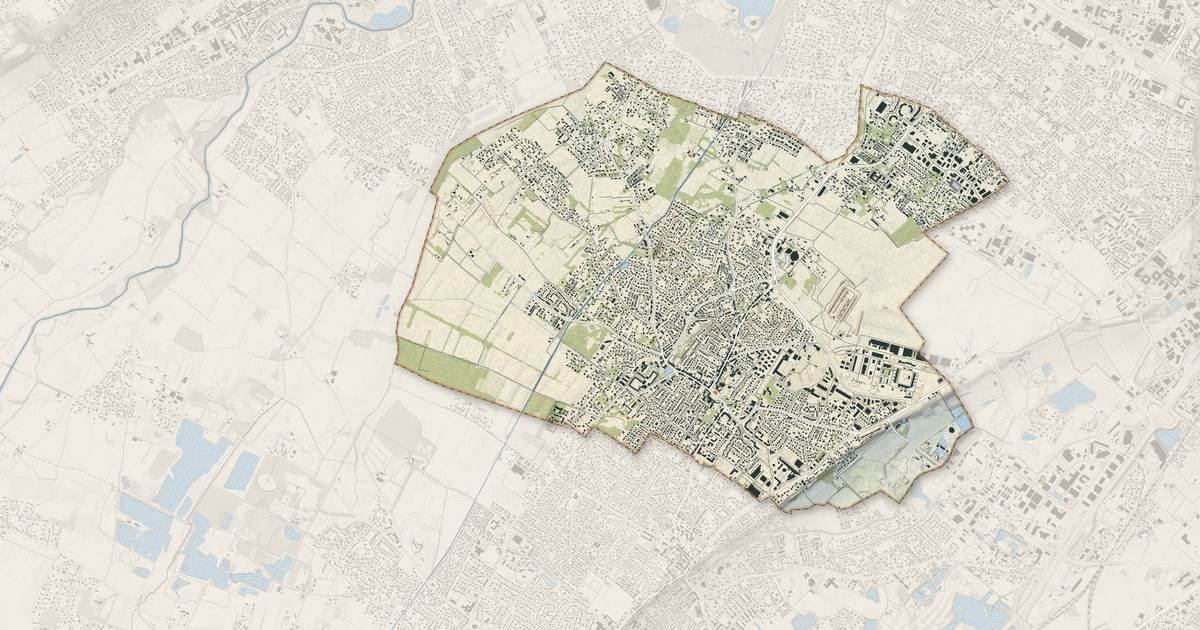 Portrait cartographique de Cugnaux : relief, eau, forêts, bâti et voies, calculés à partir des données de l'IGN