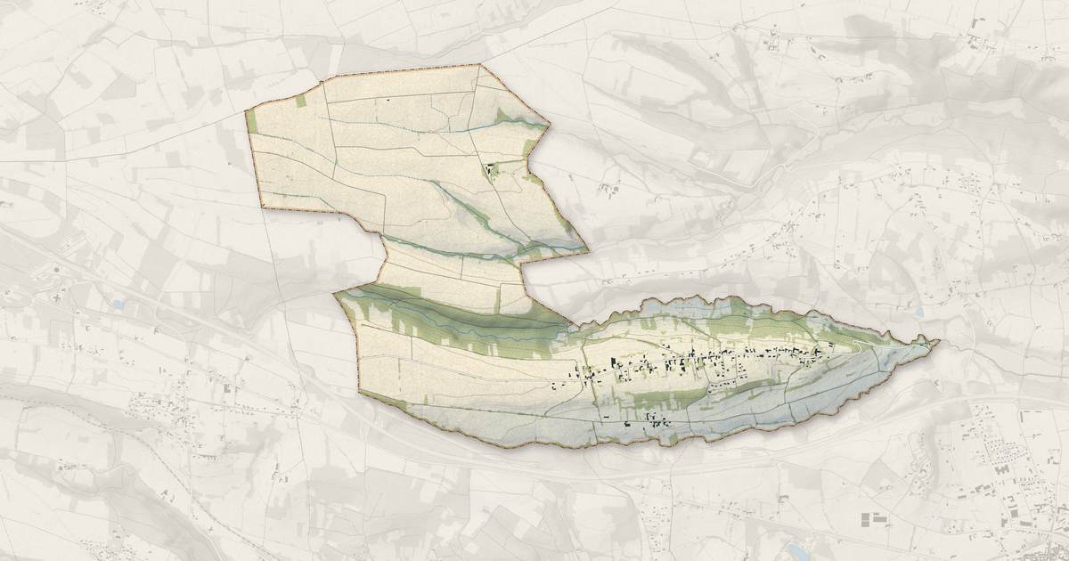 Portrait cartographique de Cuguron : relief, eau, forêts, bâti et voies, calculés à partir des données de l'IGN