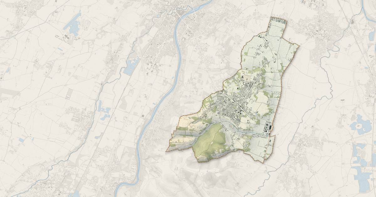 Portrait cartographique de Eaunes : relief, eau, forêts, bâti et voies, calculés à partir des données de l'IGN