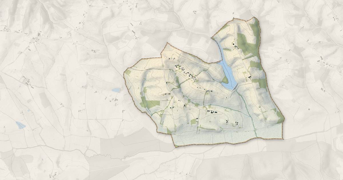 Portrait cartographique de Esparron : relief, eau, forêts, bâti et voies, calculés à partir des données de l'IGN