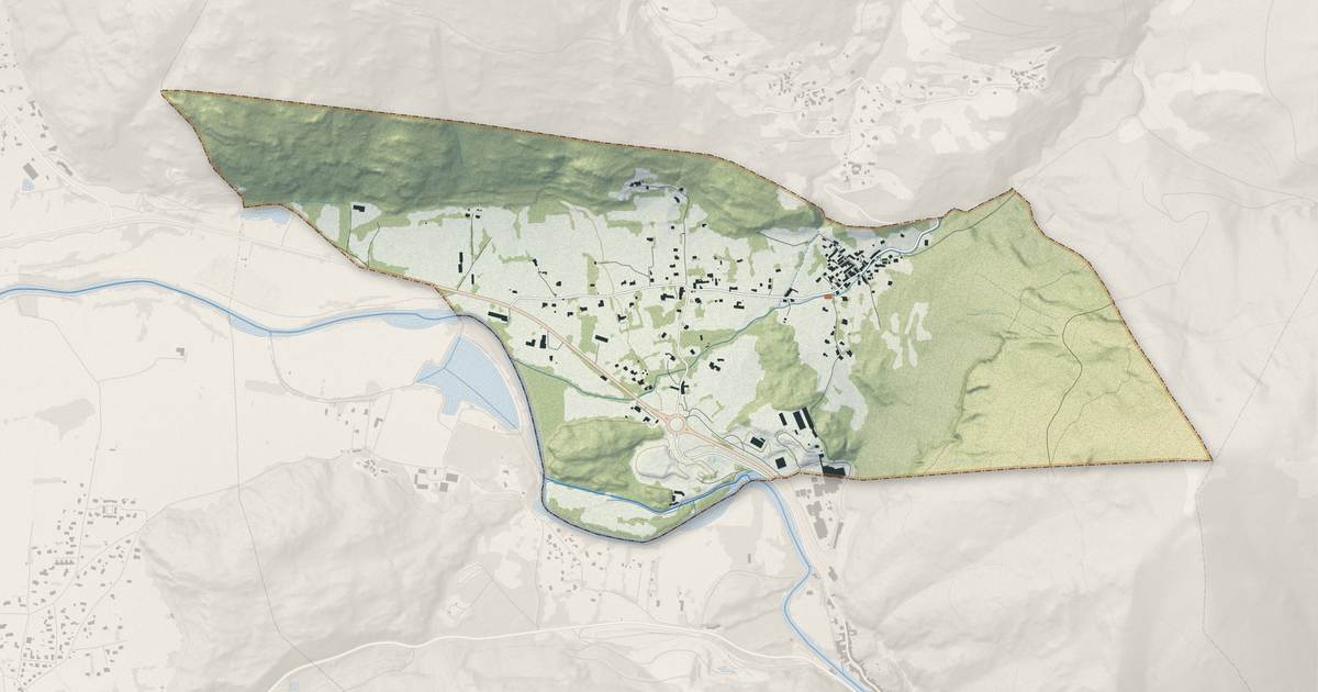 Portrait cartographique de Eup : relief, eau, forêts, bâti et voies, calculés à partir des données de l'IGN