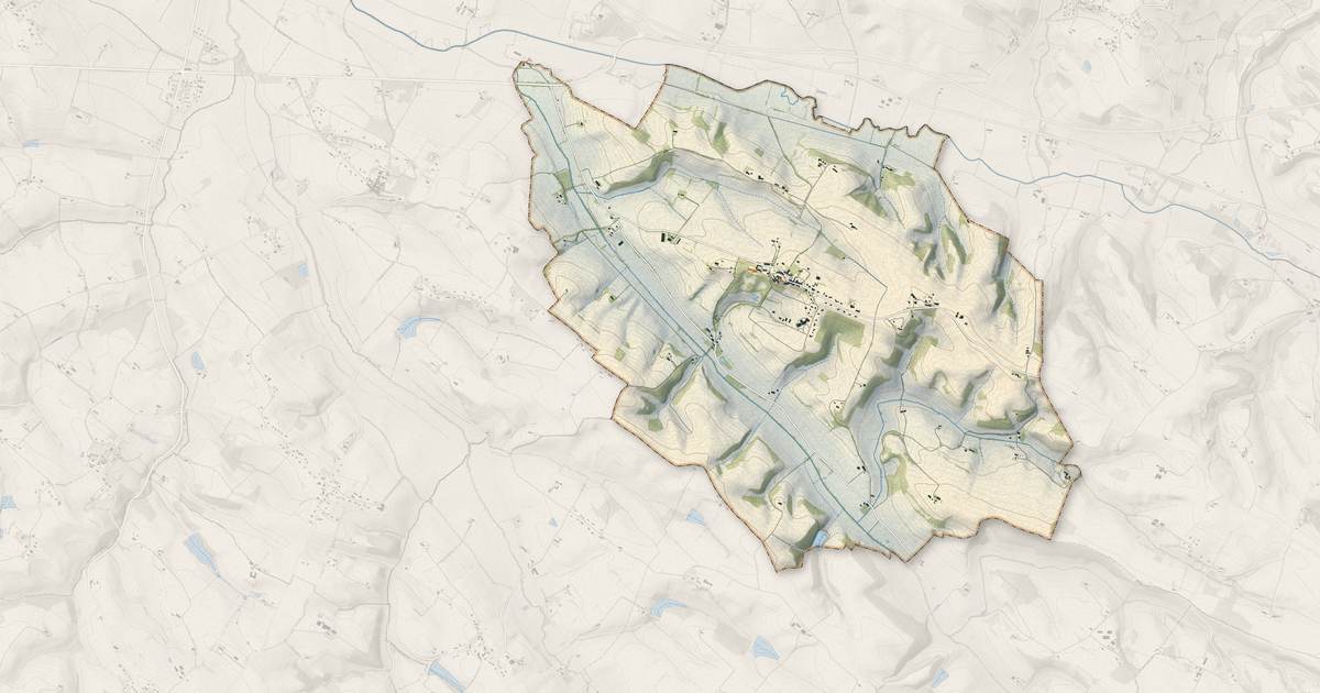 Portrait cartographique de Le Faget : relief, eau, forêts, bâti et voies, calculés à partir des données de l'IGN