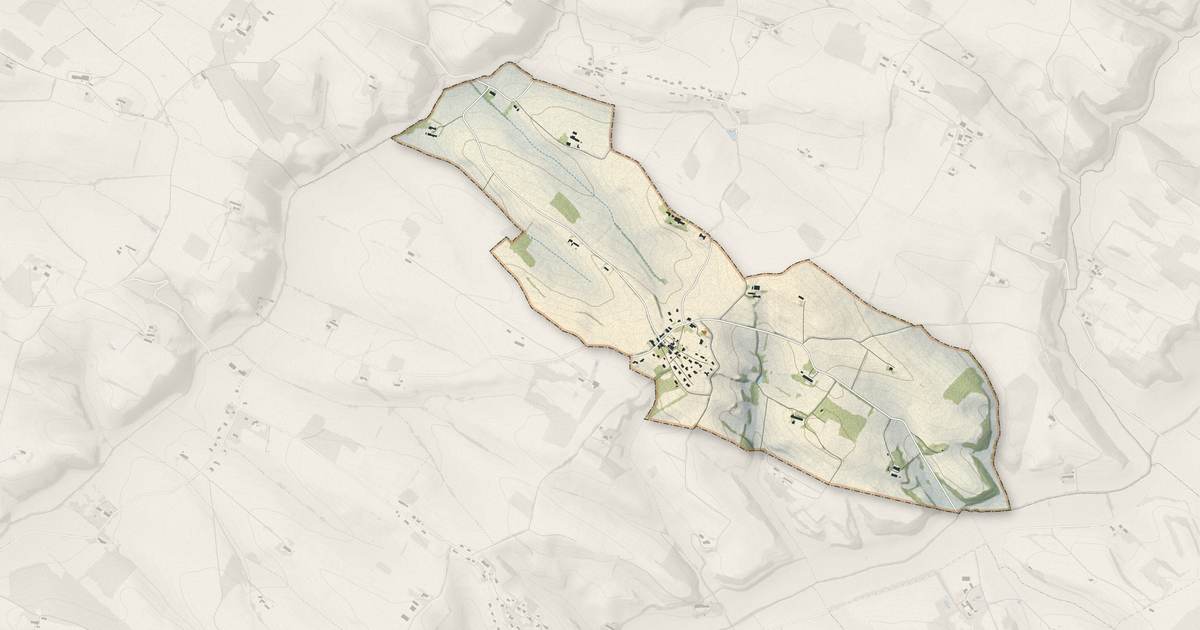 Portrait cartographique de Folcarde : relief, eau, forêts, bâti et voies, calculés à partir des données de l'IGN
