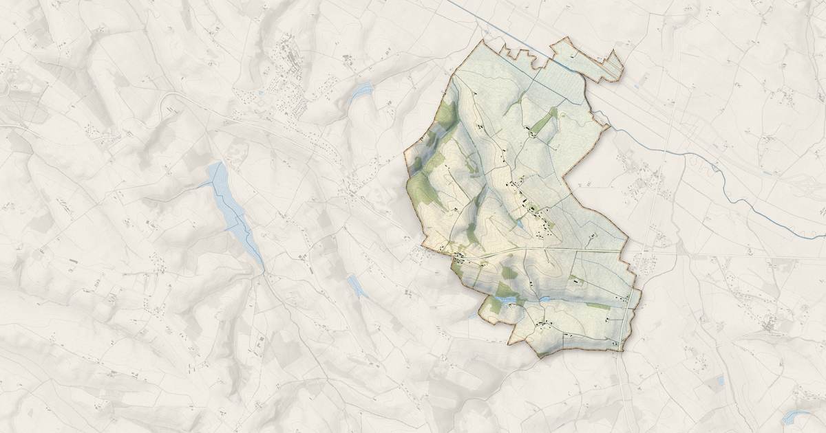 Portrait cartographique de Francarville : relief, eau, forêts, bâti et voies, calculés à partir des données de l'IGN