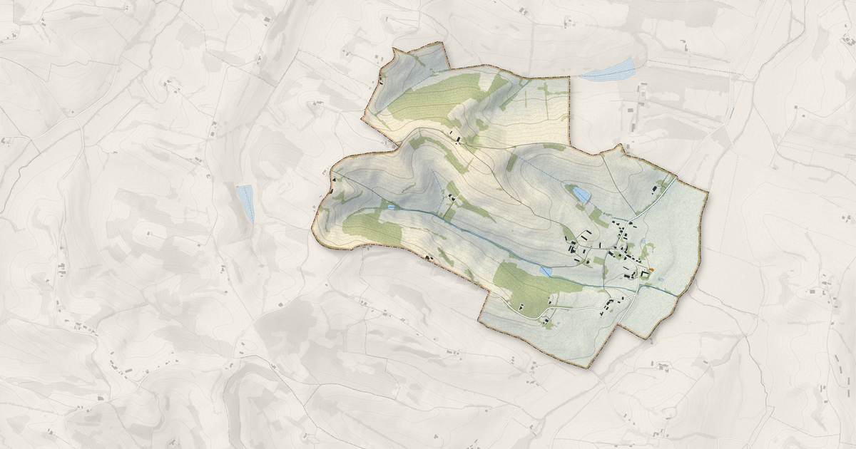 Portrait cartographique de Frontignan-Savès : relief, eau, forêts, bâti et voies, calculés à partir des données de l'IGN