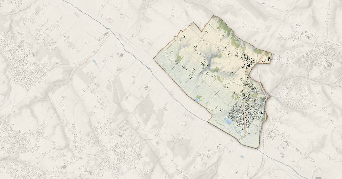 Portrait cartographique de Garidech : relief, eau, forêts, bâti et voies, calculés à partir des données de l'IGN