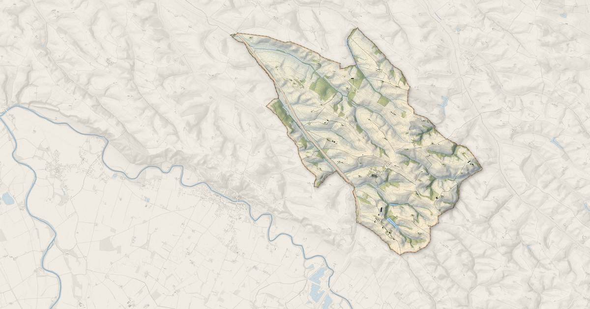 Portrait cartographique de Gibel : relief, eau, forêts, bâti et voies, calculés à partir des données de l'IGN