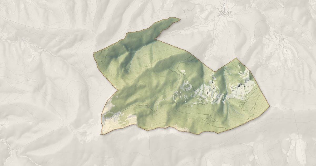 Portrait cartographique de Herran : relief, eau, forêts, bâti et voies, calculés à partir des données de l'IGN