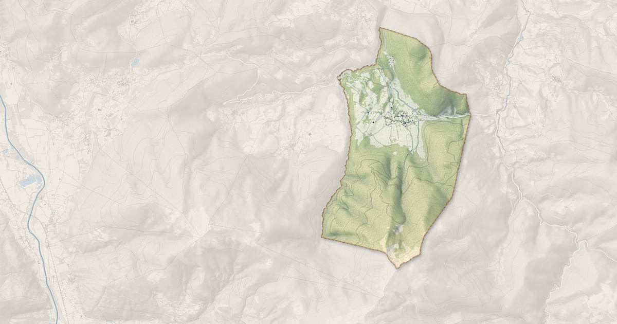 Portrait cartographique de Juzet-d'Izaut : relief, eau, forêts, bâti et voies, calculés à partir des données de l'IGN