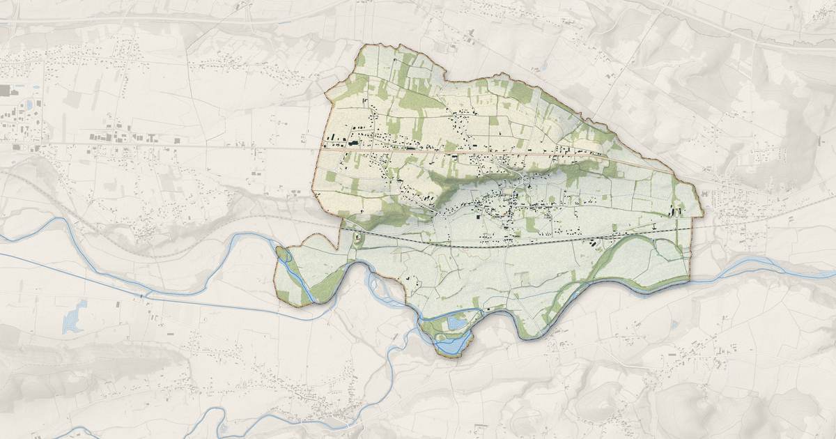 Portrait cartographique de Labarthe-Inard : relief, eau, forêts, bâti et voies, calculés à partir des données de l'IGN