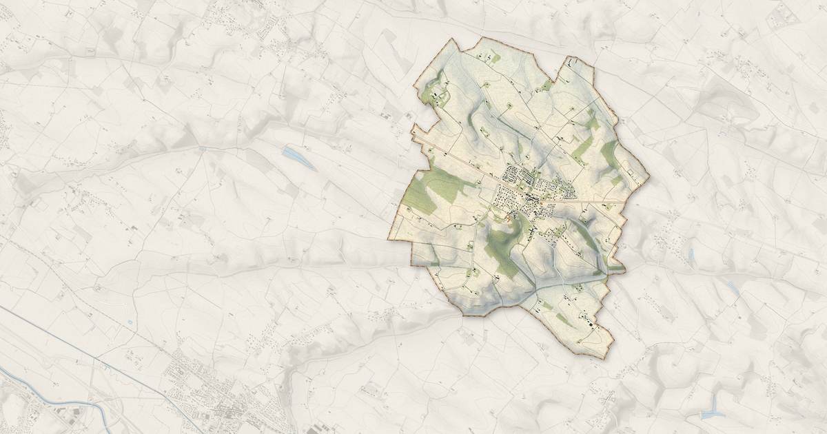 Portrait cartographique de Labastide-Beauvoir : relief, eau, forêts, bâti et voies, calculés à partir des données de l'IGN