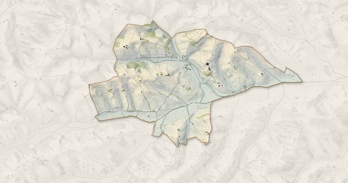Portrait cartographique de Labastide-Paumès : relief, eau, forêts, bâti et voies, calculés à partir des données de l'IGN