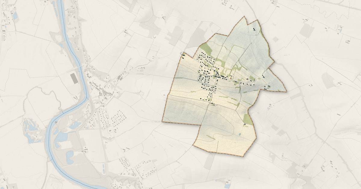 Portrait cartographique de Labruyère-Dorsa : relief, eau, forêts, bâti et voies, calculés à partir des données de l'IGN