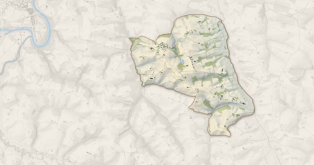 Portrait cartographique de Lacaugne : relief, eau, forêts, bâti et voies, calculés à partir des données de l'IGN