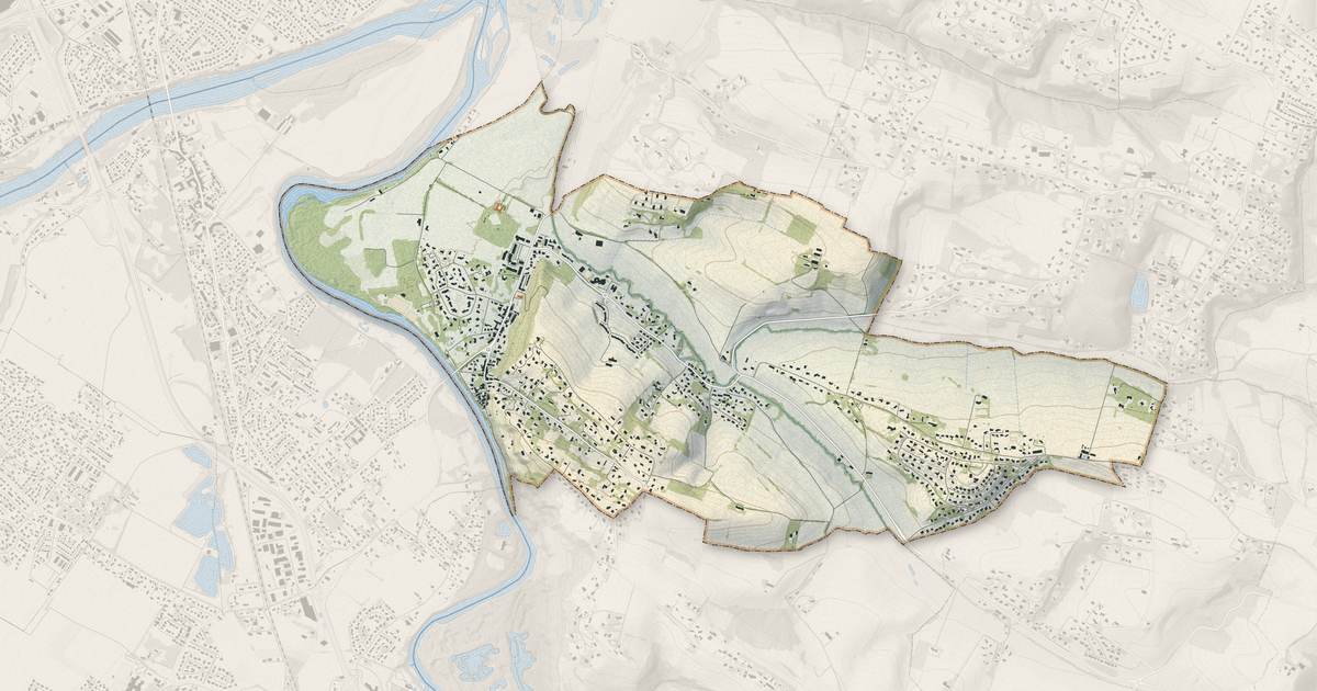 Portrait cartographique de Lacroix-Falgarde : relief, eau, forêts, bâti et voies, calculés à partir des données de l'IGN