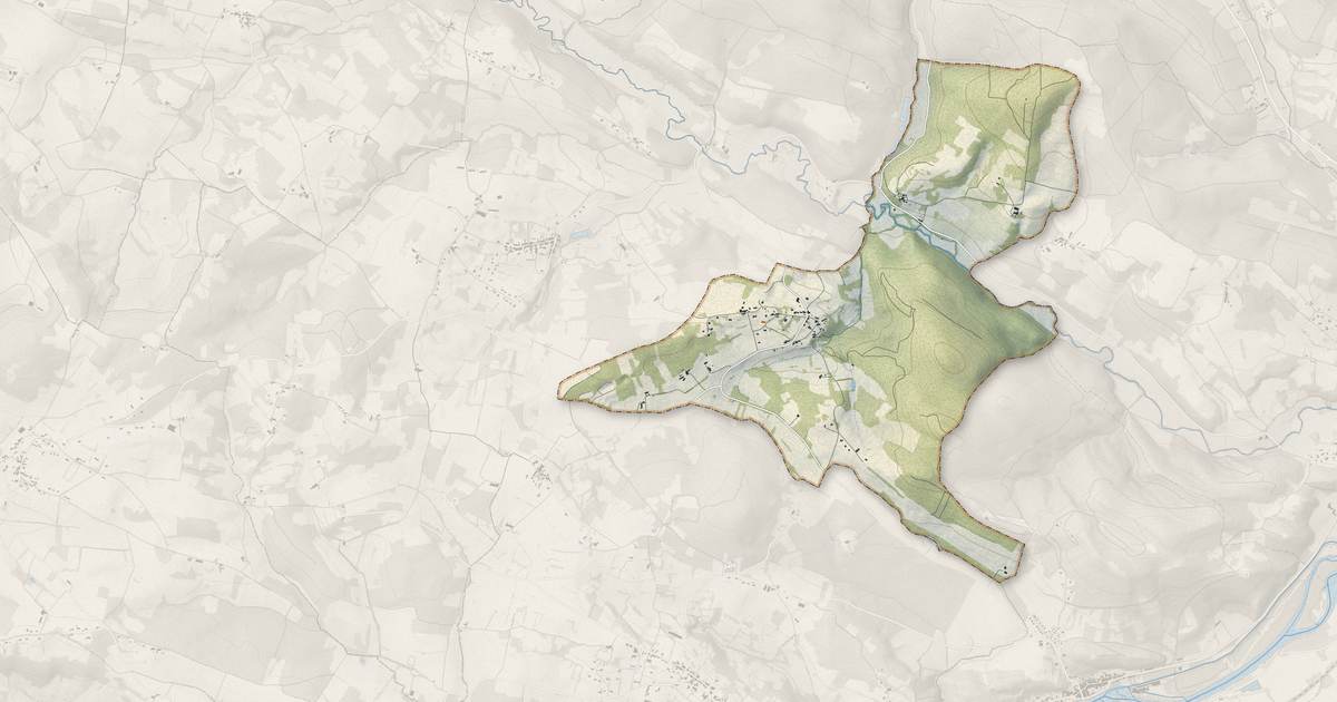 Portrait cartographique de Laffite-Toupière : relief, eau, forêts, bâti et voies, calculés à partir des données de l'IGN