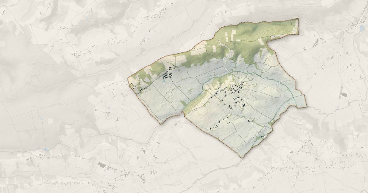 Portrait cartographique de Lalouret-Laffiteau : relief, eau, forêts, bâti et voies, calculés à partir des données de l'IGN