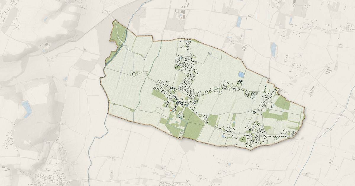 Portrait cartographique de Lamasquère : relief, eau, forêts, bâti et voies, calculés à partir des données de l'IGN