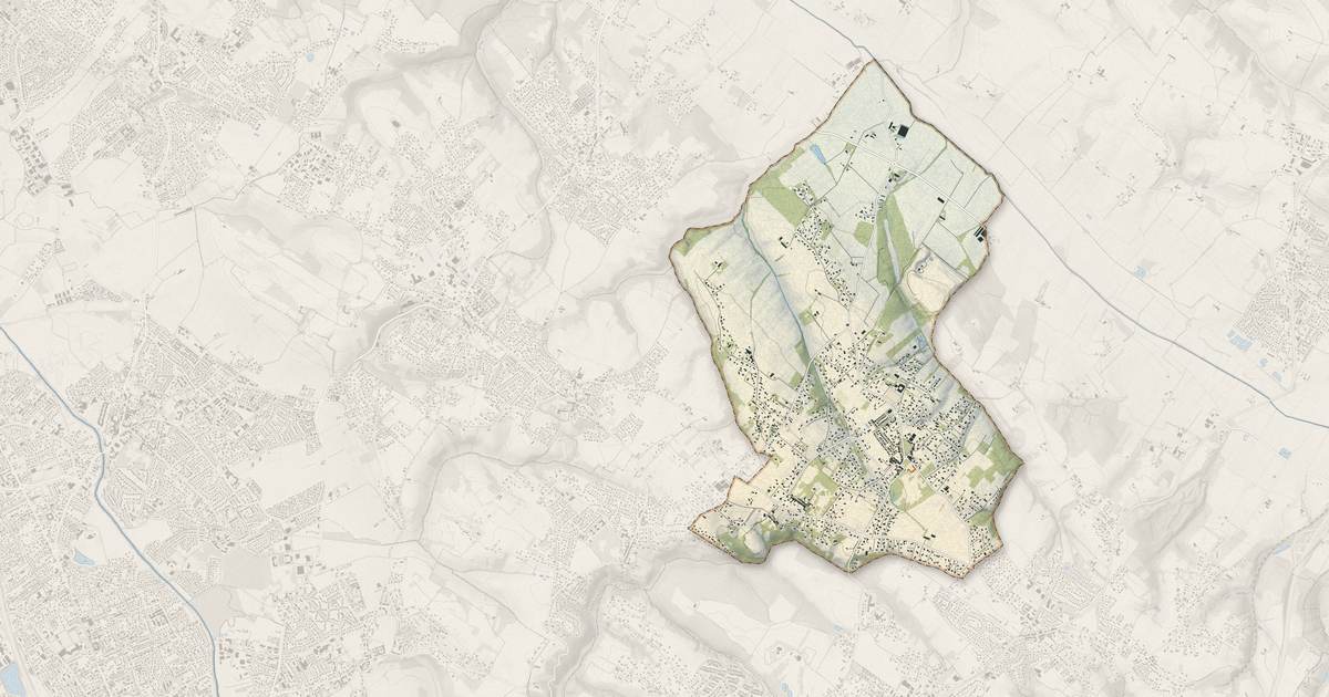 Portrait cartographique de Lapeyrouse-Fossat : relief, eau, forêts, bâti et voies, calculés à partir des données de l'IGN