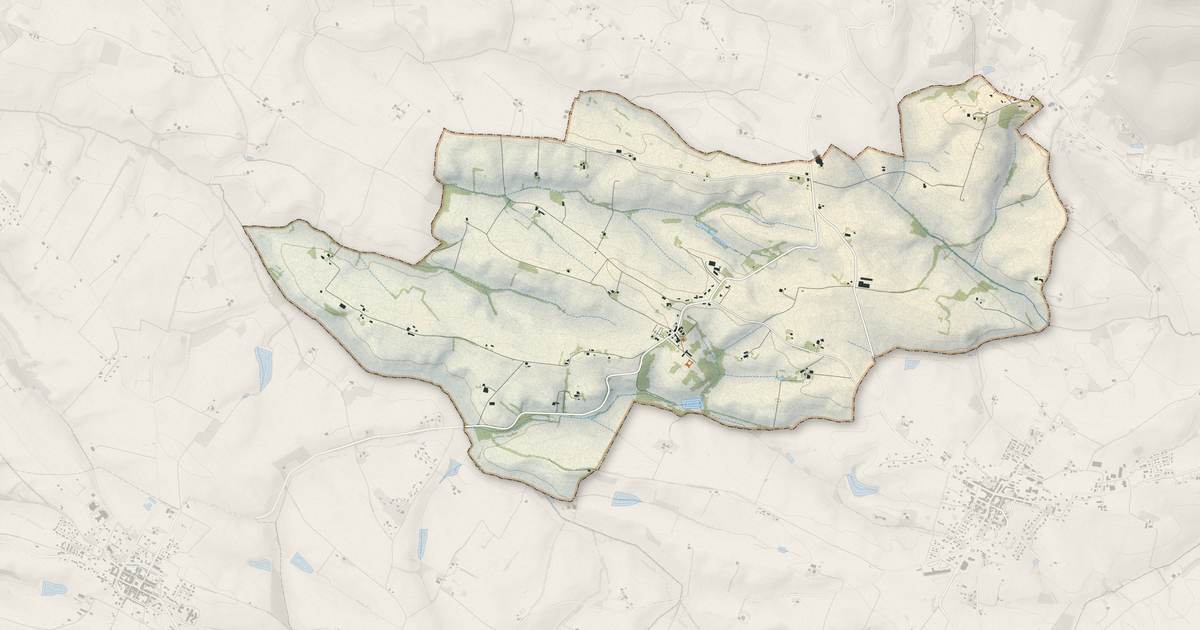 Portrait cartographique de Laréole : relief, eau, forêts, bâti et voies, calculés à partir des données de l'IGN