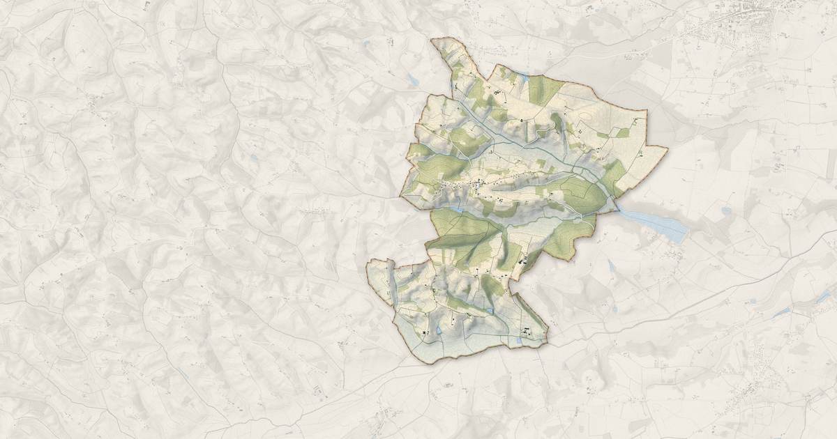 Portrait cartographique de Lautignac : relief, eau, forêts, bâti et voies, calculés à partir des données de l'IGN