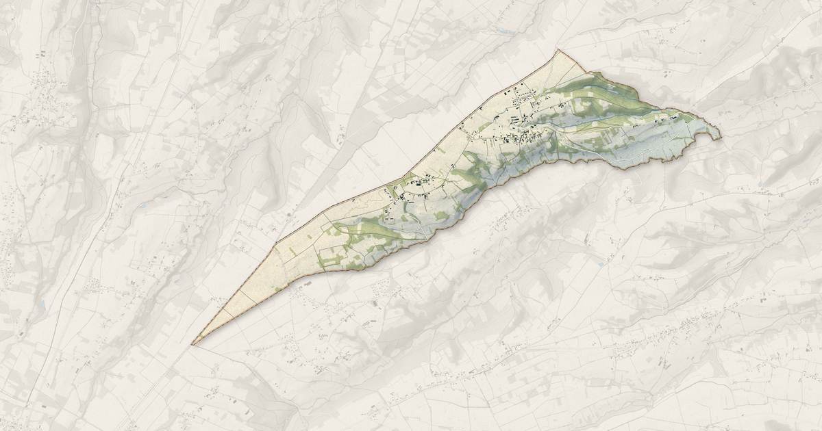 Portrait cartographique de Lécussan : relief, eau, forêts, bâti et voies, calculés à partir des données de l'IGN