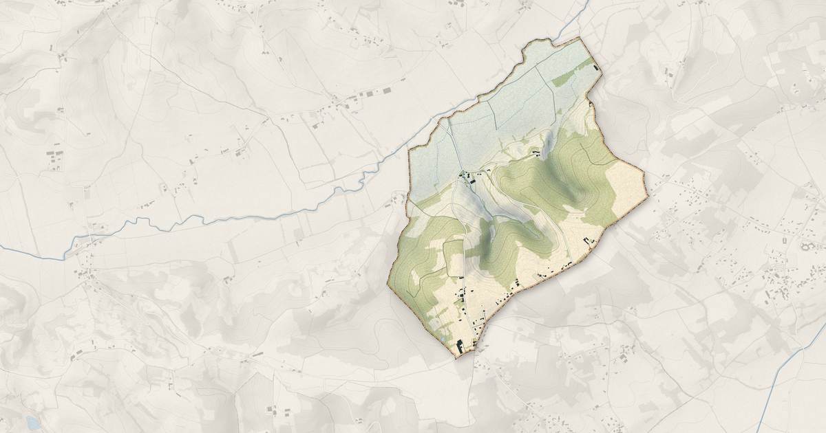 Portrait cartographique de Lescuns : relief, eau, forêts, bâti et voies, calculés à partir des données de l'IGN