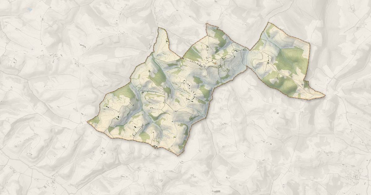 Portrait cartographique de Marliac : relief, eau, forêts, bâti et voies, calculés à partir des données de l'IGN